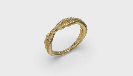 Beaded Twist Stackable Band