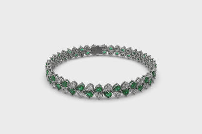 Diamond and Emerald Bracelet