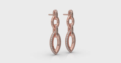 Double Drop Link Earrings