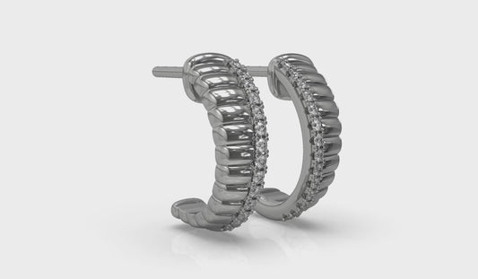 Textured Demi Hoop Earrings