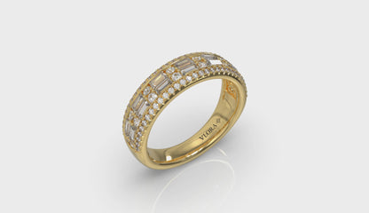 Multi Diamond Baguette and Round Diamond Ring