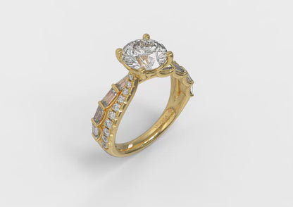 Matching Band for Entwined Round Diamond Engagement Ring