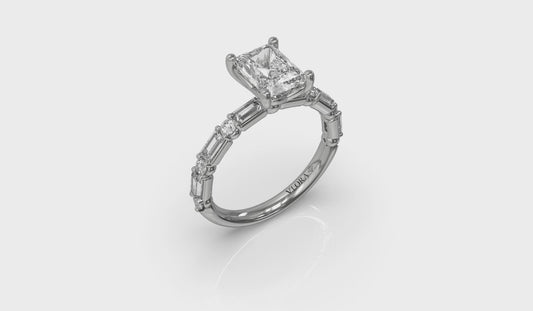 Daring Deco Emerald Cut Engagement Ring
