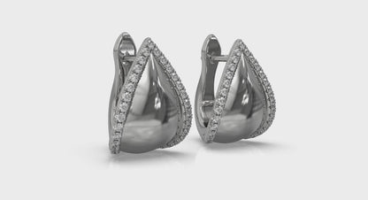 Diamond Trinity Huggie Earrings