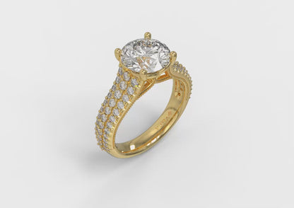 Ravishing Round Engagement Ring