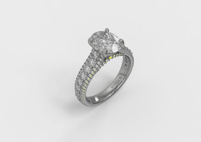 Matching Band for Bold Cathedral Oval Engagement Ring