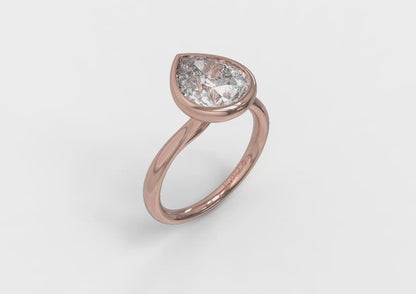 Matching Band for Teardrop Bezel Engagement Ring