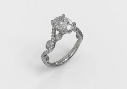 Matching Band for Botanical Oval Engagement Ring