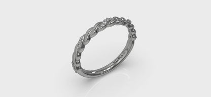 Braided Pavé Diamond Band