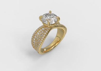 Bold Pave Engagement Ring