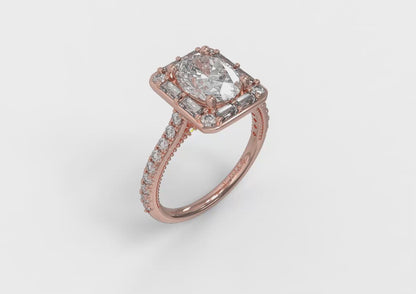 Matching Band for Deco Elegance Halo Oval Engagement Ring