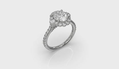 Horizon Halo Oval Engagement Ring