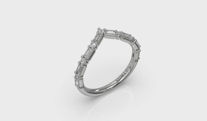 Diamond Baguette Chevron Ring