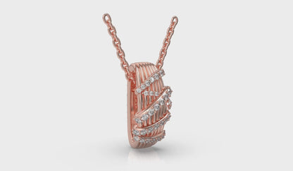 Diamond Ribbon Pendant