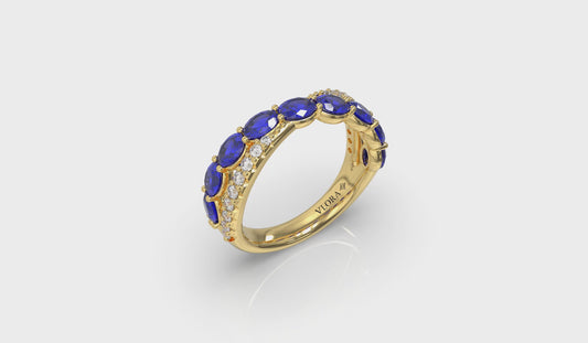 Multi Diamond and Sapphire Twist Statement Ring