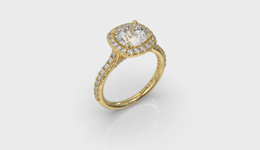 Timeless Euro Halo Round Engagement Ring