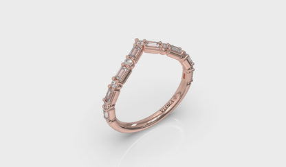 Diamond Baguette Chevron Ring
