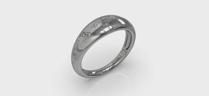 Multi Baguette and Round Dome Diamond Ring