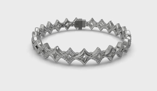 Open Vlora Star Bracelet with Diamonds