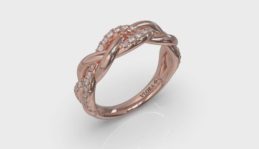Alternating Diamond Twist Ring
