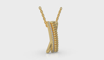 Textured Crossed Pendant