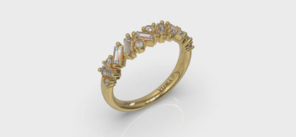 Multi Baguette and Round Diamond Ring