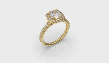 Timeless Euro Halo Round Engagement Ring