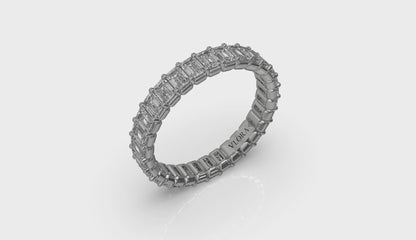 Bold Emerald Cut Eternity Ring