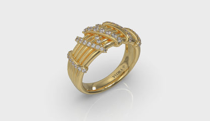 Diamond Ribbon Ring