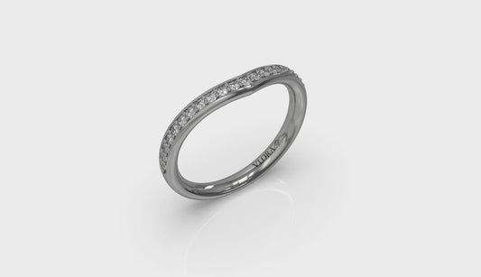 Diamond Contour Wedding Band