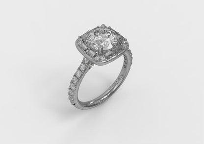 Intricate Halo Engagement Ring