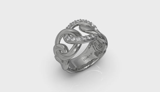 Diamond Interlaced Ring
