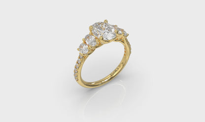 Quintet Oval Engagement Ring