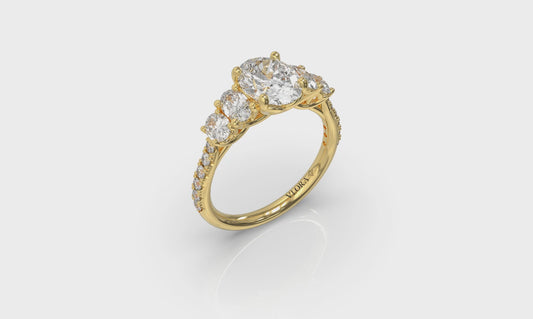 Quintet Oval Engagement Ring