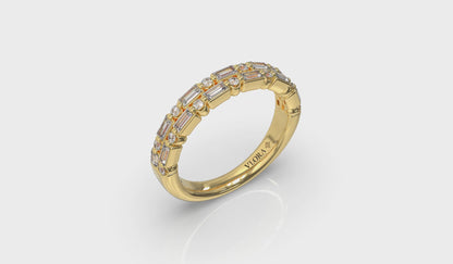 Diamond Baguette Two Row Ring