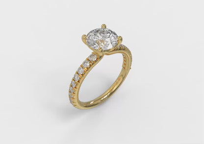 Matching Band for Classic French Pavé Engagement Ring