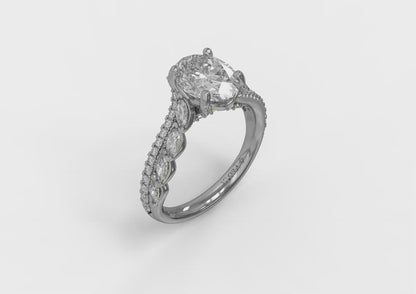 Matching Band for Bypass Oval Engagement Ring