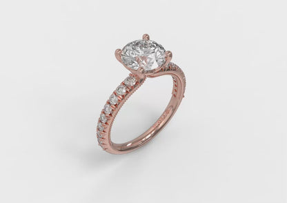 Matching Band for Classic French Pavé Engagement Ring