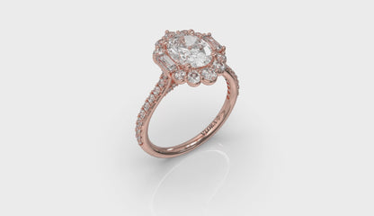 Harmony Halo Oval Engagement Ring