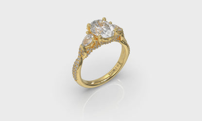 Brilliantly Entwined Three Stone Engagement Ring