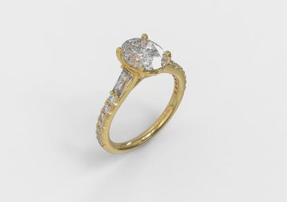 Luminous Oval Engagement Ring