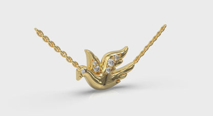 Diamond Dove Pendant