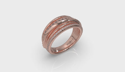 Diamond Pavé Multi-Row Wrapped Ring