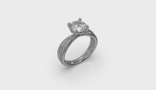 Twisted Pave Classic Engagement Ring