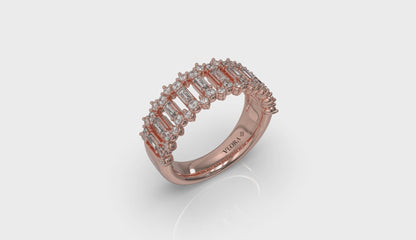 Diamond Baguette and Round Diamond Regal Ring