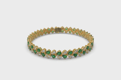 Diamond and Emerald Bracelet