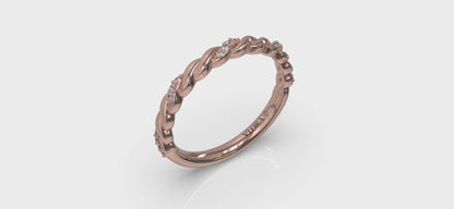 Braided Pavé Diamond Band
