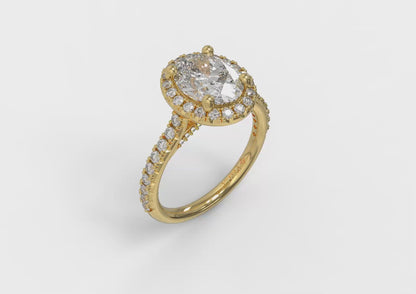 Timeless Oval Halo Engagement Ring