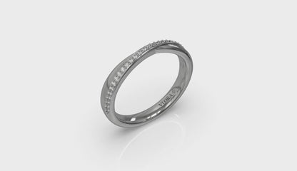 Slim Crossed Stackable Band