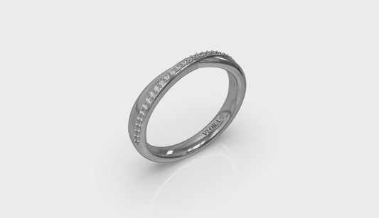 Slim Crossed Stackable Band
